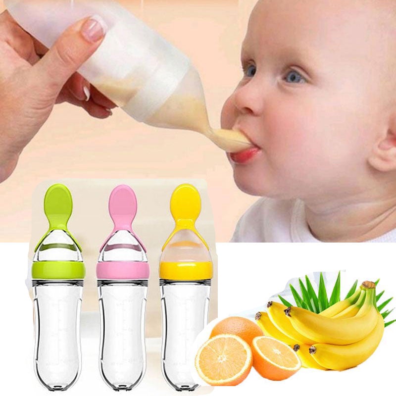 Biberon avec cuillère pour nouveau-né | EasyBottle™ - Lécrin de Bébé